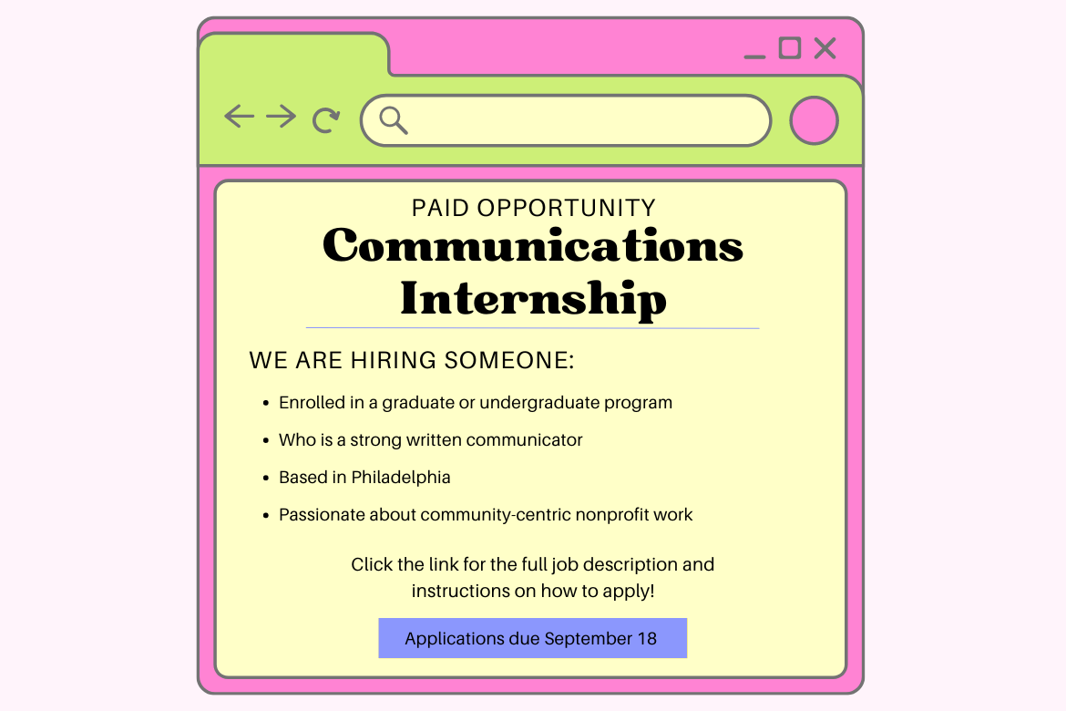 Tacony CDC Seeks Communications Intern